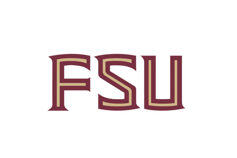 Distorted LSU logo with maroon and cream colors on a black background.