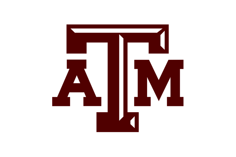 The logo of Texas A&M University with a large maroon 'T' at the center, flanked by a maroon 'A' on the left and a maroon 'M' on the right.