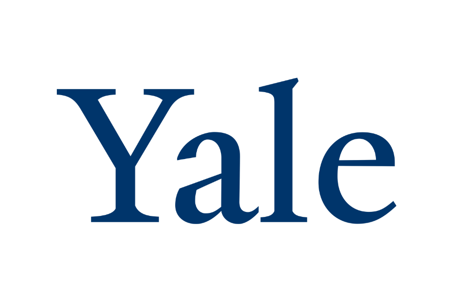 Yale university logo in blue and black colors