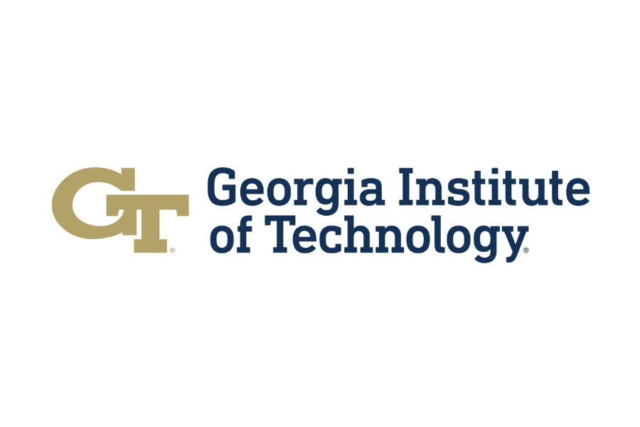 Logo of Georgia Institute of Technology featuring the letters G and T in gold and navy blue with the university name.