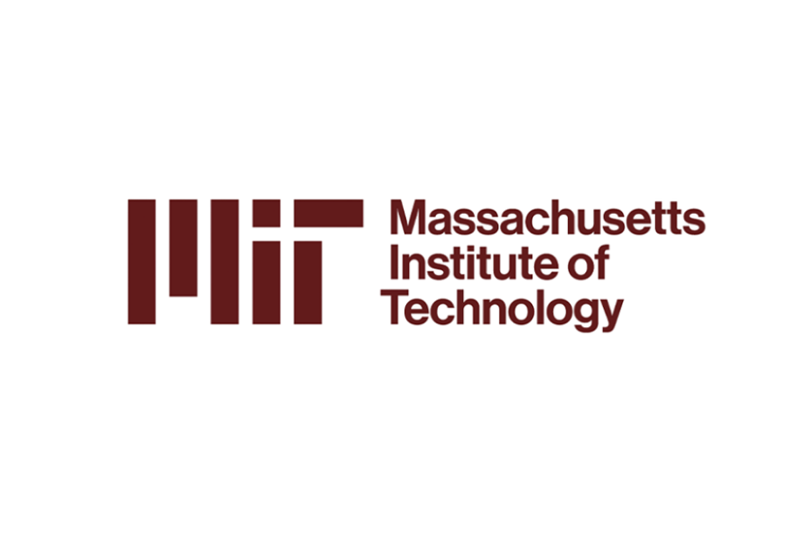 MIT logo and text 'Massachusetts Institute of Technology' in maroon on a black background