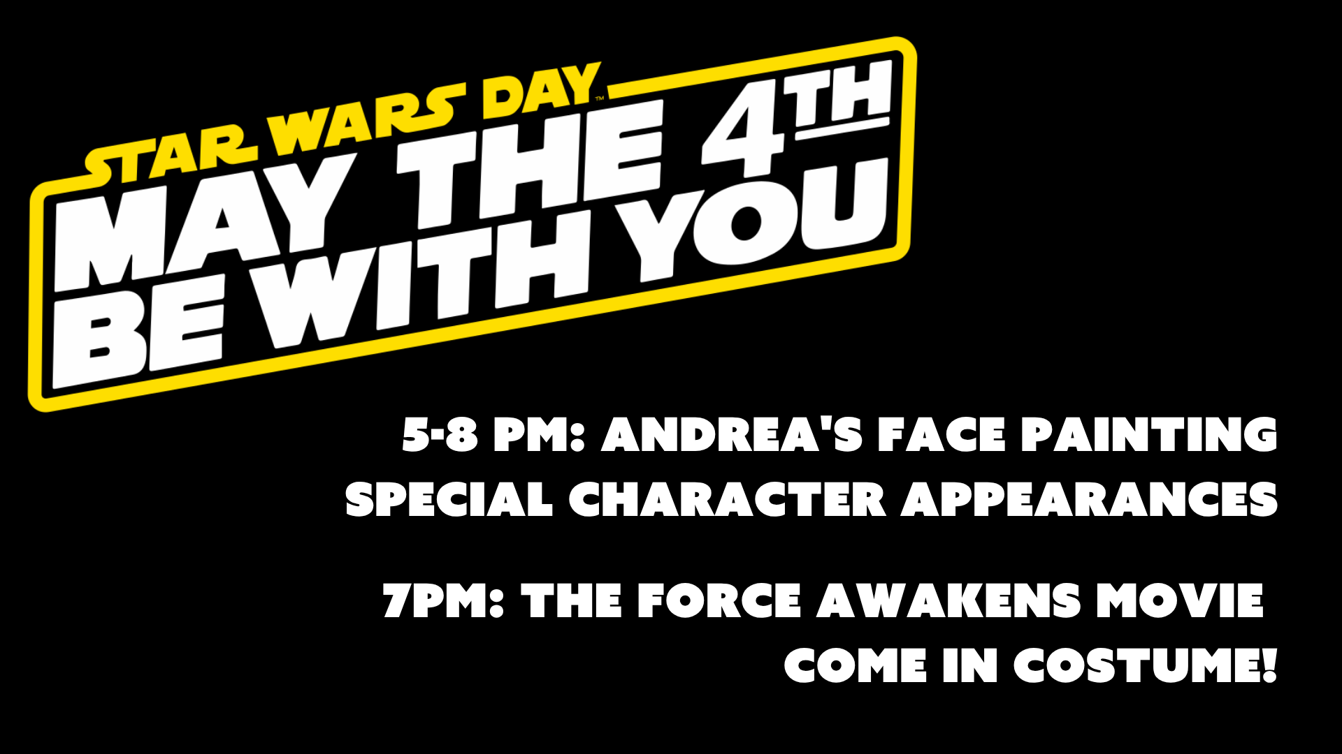 May the 4th Be With You