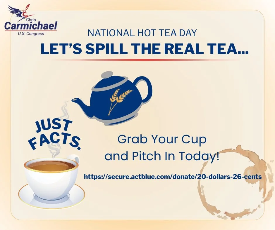 🍵 Happy National Hot Tea Day!
Let&rsquo;s spill the real tea... not gossip, just facts.

Health care costs are too high.
Rural hospitals in Kansas are at risk.

Chris Carmichael is focused on lowering costs and protecting access to care &mdash; no d