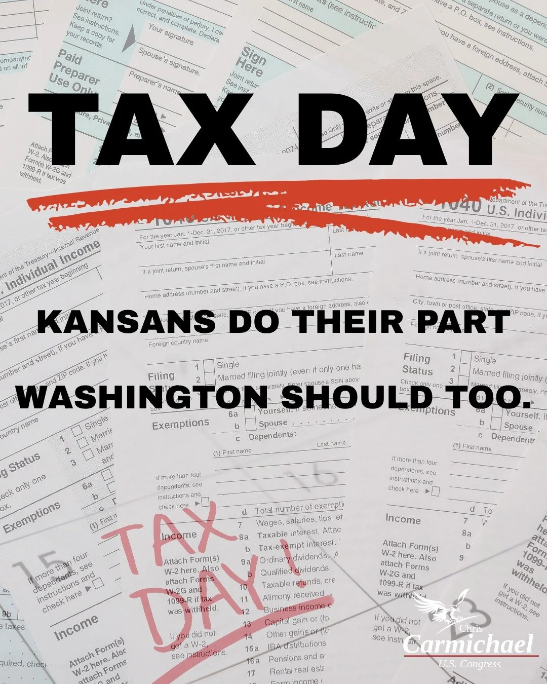 Tax Day.
Kansans do their part.
It&rsquo;s time Washington does the same.

 #taxday2026 #kansaspolitics #costoflivingcrisis #workingfamiliesfirst #wichitakansas