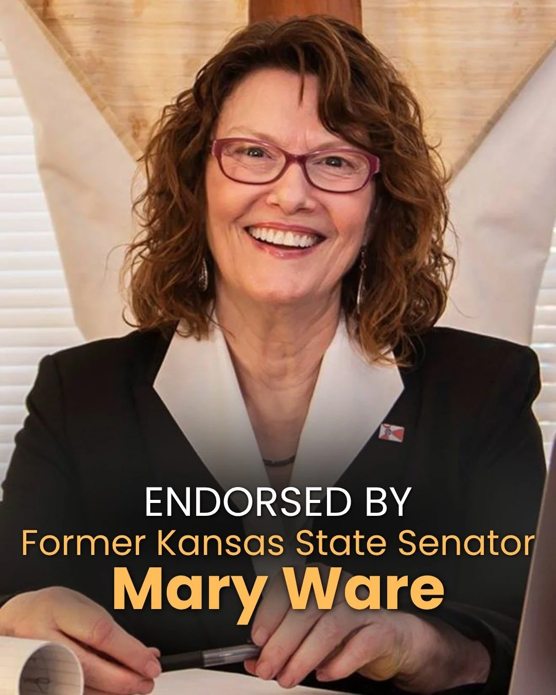 &ldquo;Our state deserves better. Our state deserves Chris Carmichael, a man you can trust.&rdquo;

I&rsquo;m incredibly honored to have Mary Ware&rsquo;s support. After seven years serving Kansans in the State Senate, she knows what it takes to lead