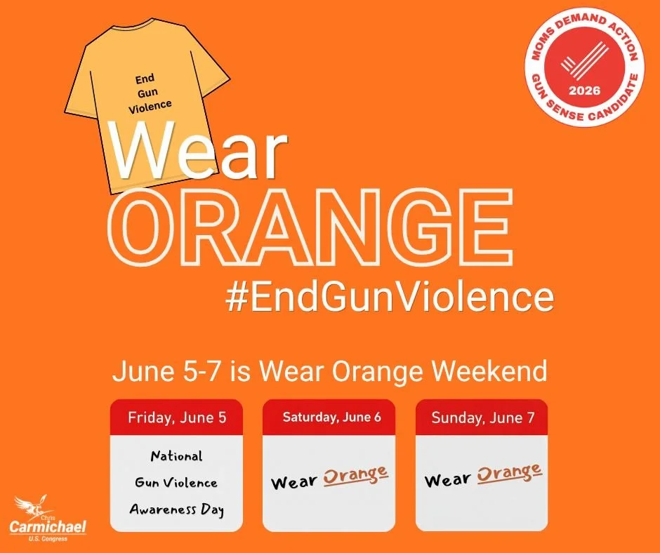 Today is National Gun Violence Awareness Day, and this weekend is Wear Orange Weekend.

Today, I joined members of the community at Grant Chapel AME Church for their Red Cross blood drive.

We can respect the Second Amendment while supporting common-