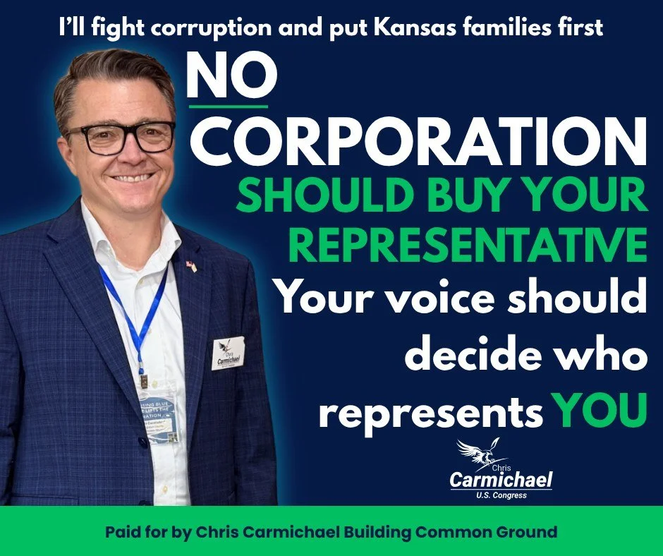 Your representative should answer to you &mdash; not corporate donors.

I'm running to put Kansas families first, bring accountability back to Washington, and make sure your voice matters more than special interests.

Kansas deserves leaders who work