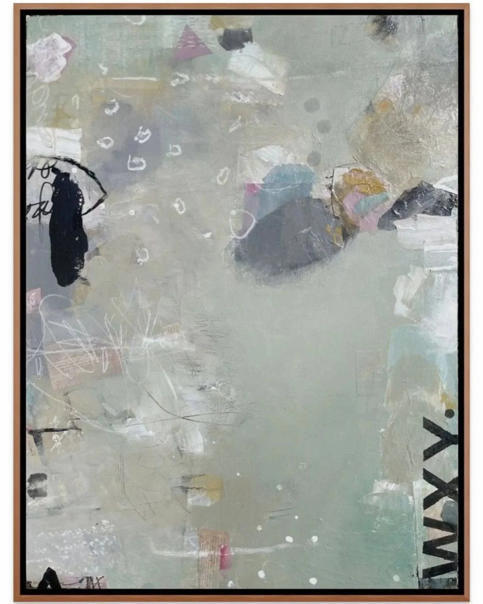 'Meditation and Contemplation' - Acrylic and Mixed Media on Cradled Wood Panel - 24 inches x 18 inches x 1.5 inches