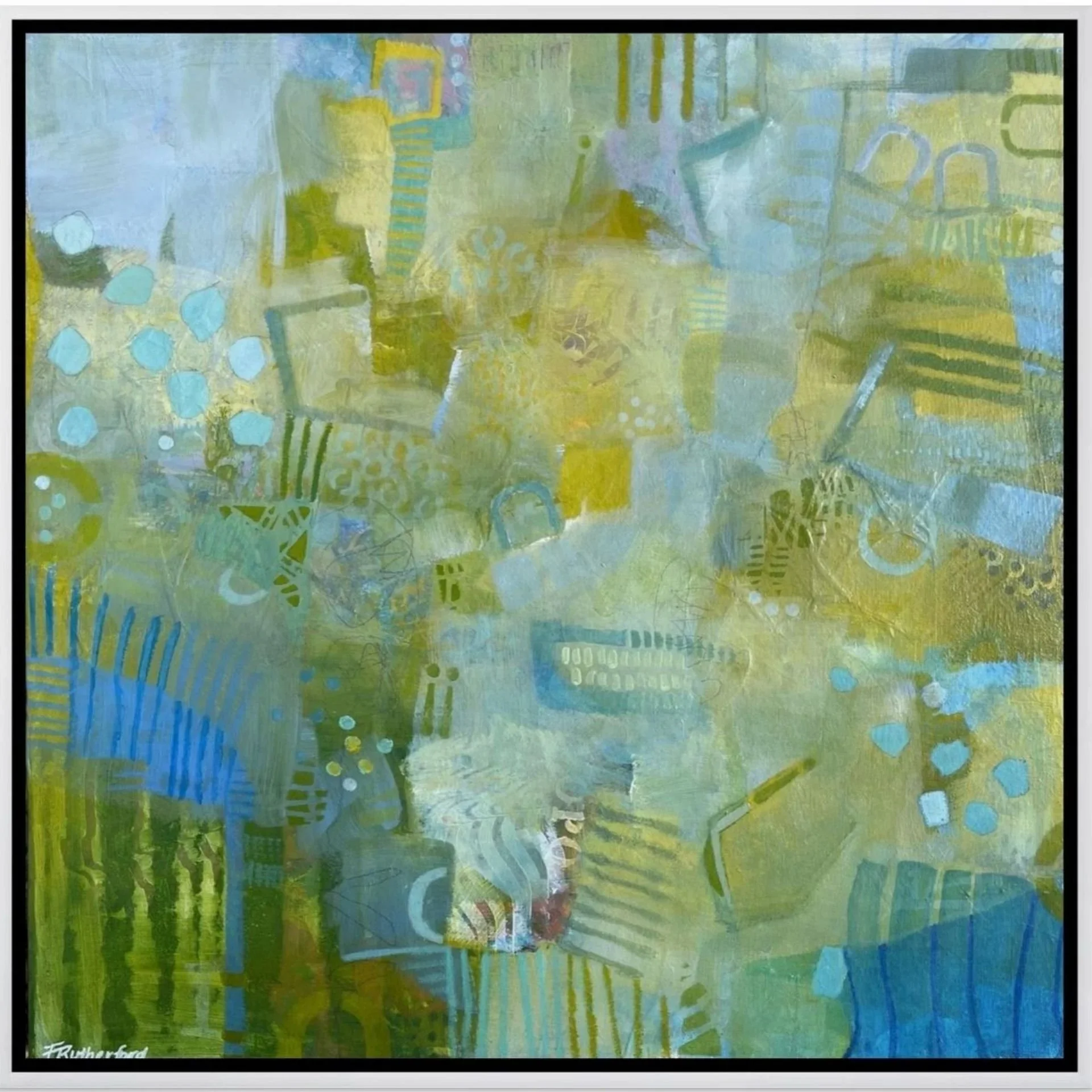 'Landscape of Shared Resources' - Acrylic on Canvas - 18 inches x 18 inches x 1.5 inches