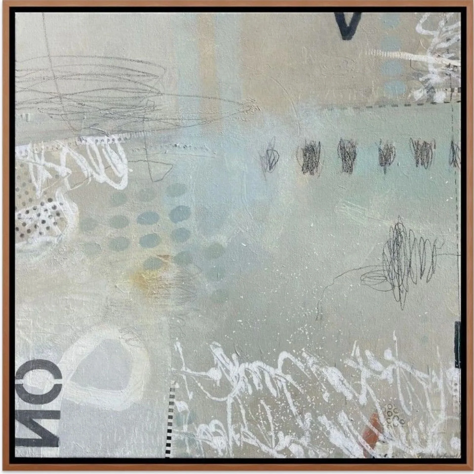 'The Strength Of Subtlety' - Acrylic and Mixed Media on Canvas - 50 cm x 50 cm x 3.8 cm