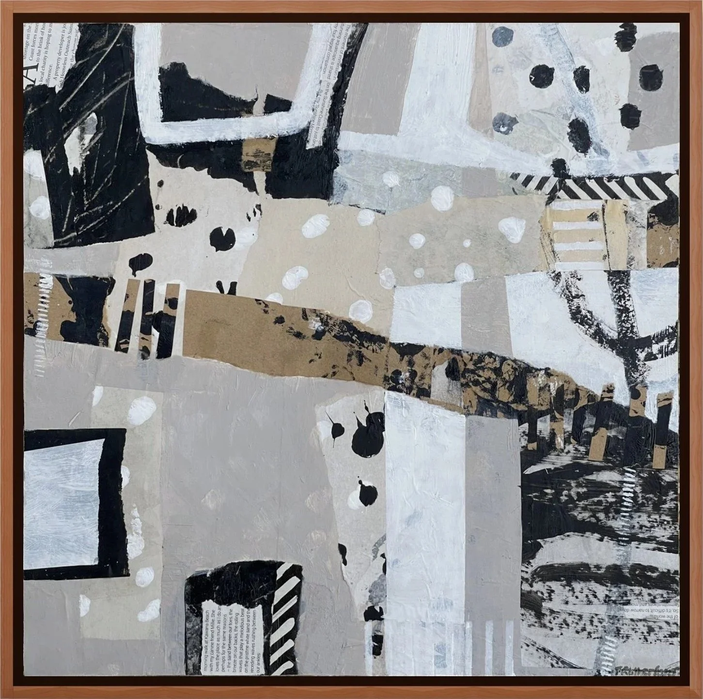 'Urban Deviations' - Acrylic and Mixed Media on Cradled Wood Panel - 40cm x 40 cm x 2 cm