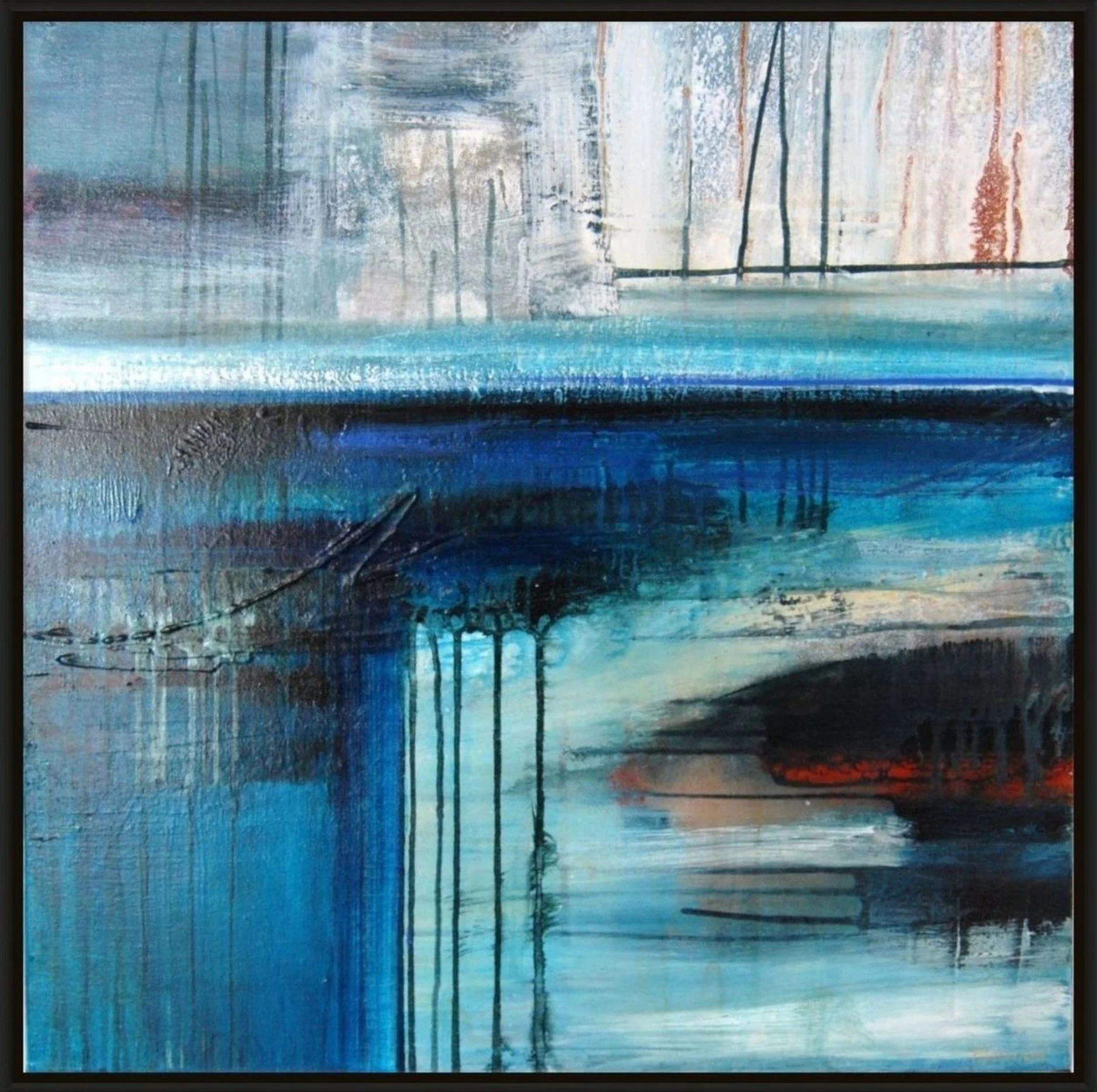 'Flooded' - Acrylic on Canvas Panel - 24 inches x 24 inches x 1.5 inches
