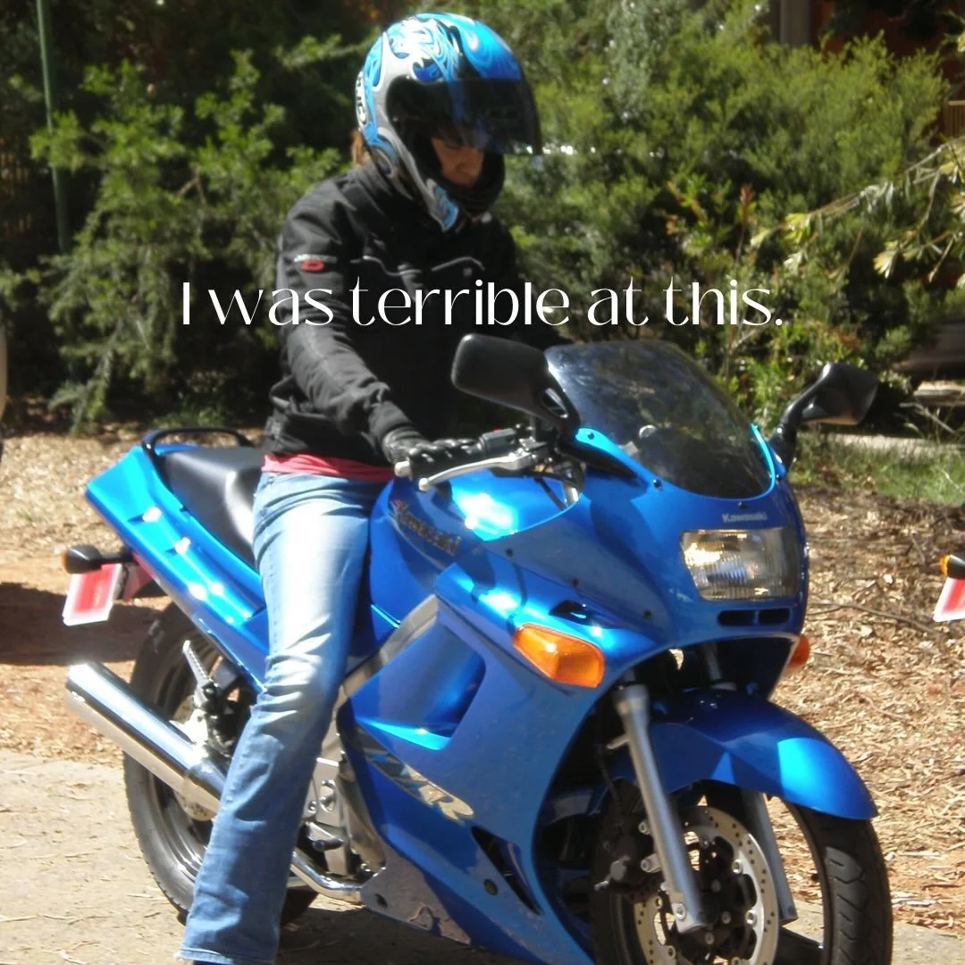 I used to ride a motorbike.

And before you imagine me effortlessly cruising down the highway like some badass action-movie star (because that&rsquo;s totally what you all would imagine 😆)&hellip; let me clarify.

I dropped it. 
In front of my whole