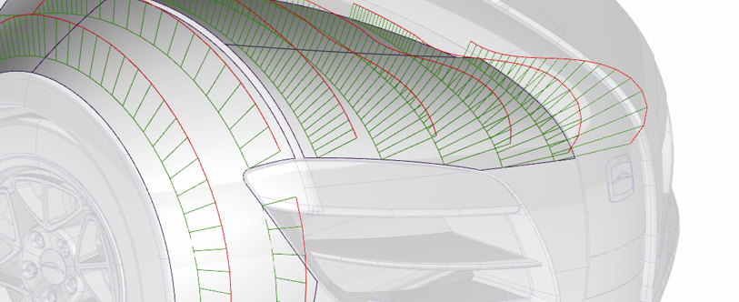 Class-A surface modelling for automotive design with smooth curvature continuity