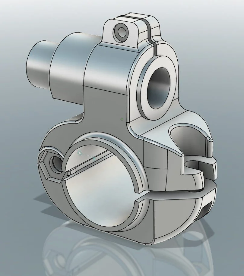Parametric CAD model of mechanical component ready for manufacturing