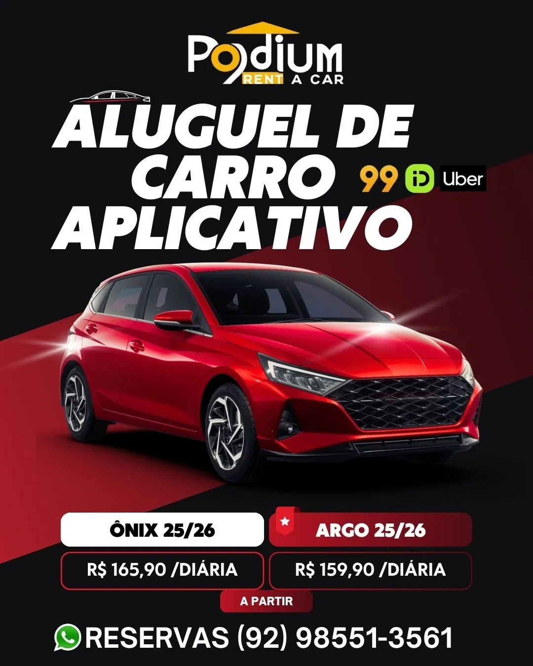 Aluguel de veículos Motorista de Aplicativo