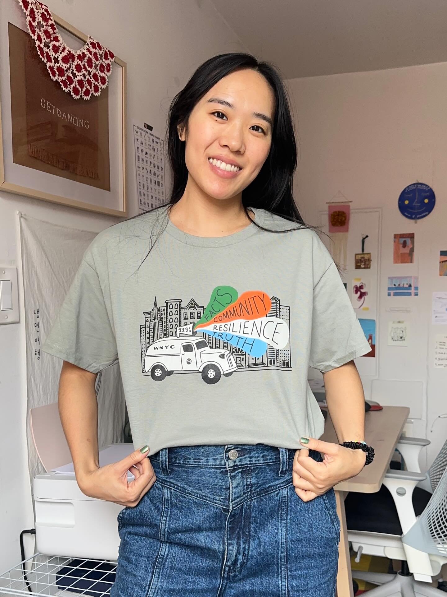 I made a t-shirt for @wnyc, and it comes in my favorite color green! Pledge today to support NYC public radio and receive this Vintage Van t-shirt 🚐 So cool to get this opportunity to represent WNYC, America&rsquo;s most listened to public radio sta