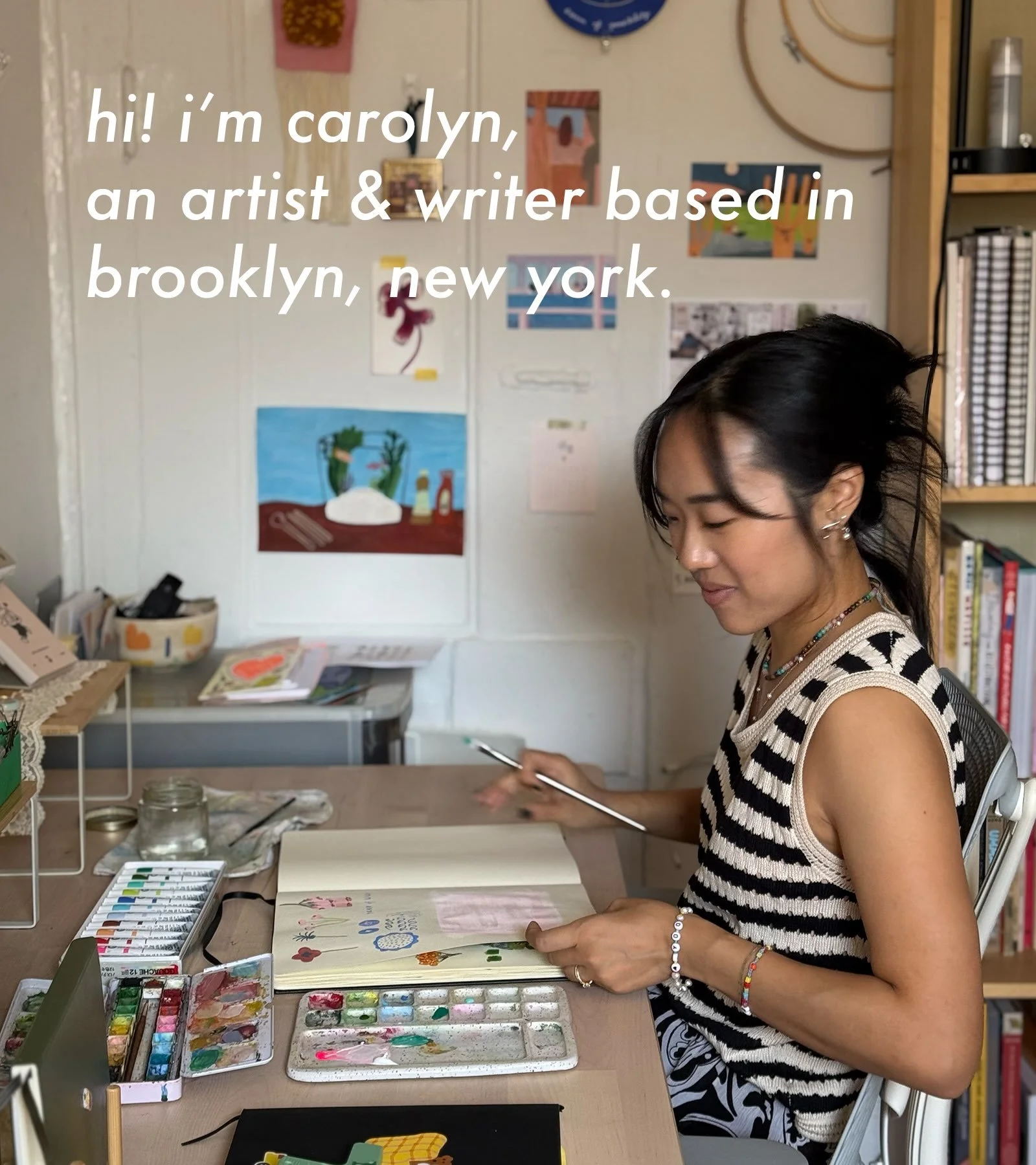 Hello! I wanted to introduce myself and share my contribution to Roots of Sustenance, a collaborative artist book from Korean diaspora. I&rsquo;m Carolyn and I&rsquo;m an artist, writer, and proud Korean American. 

My piece, Miyeok Mothers, is an il
