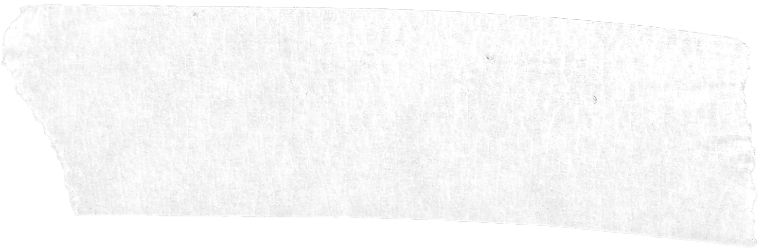 A torn piece of white tape