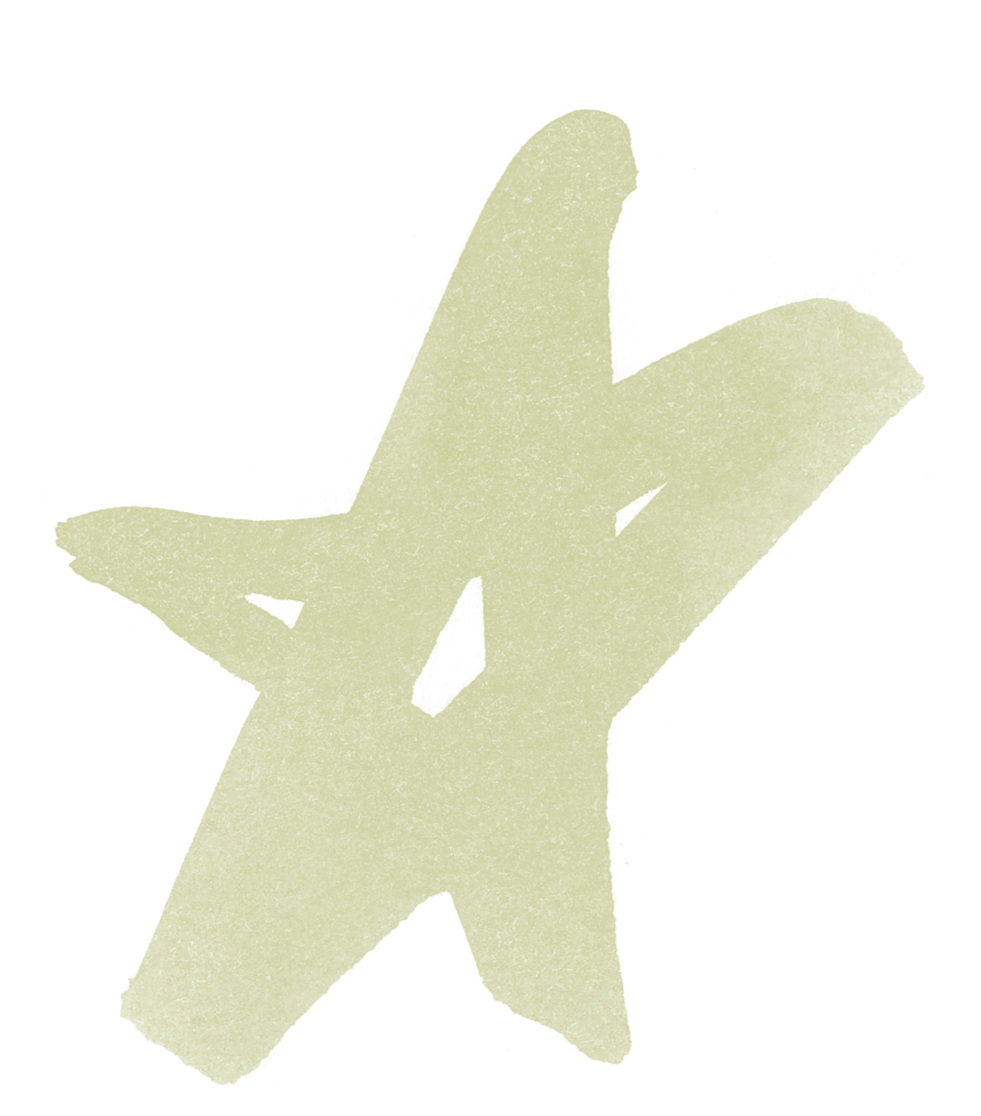 A light green star