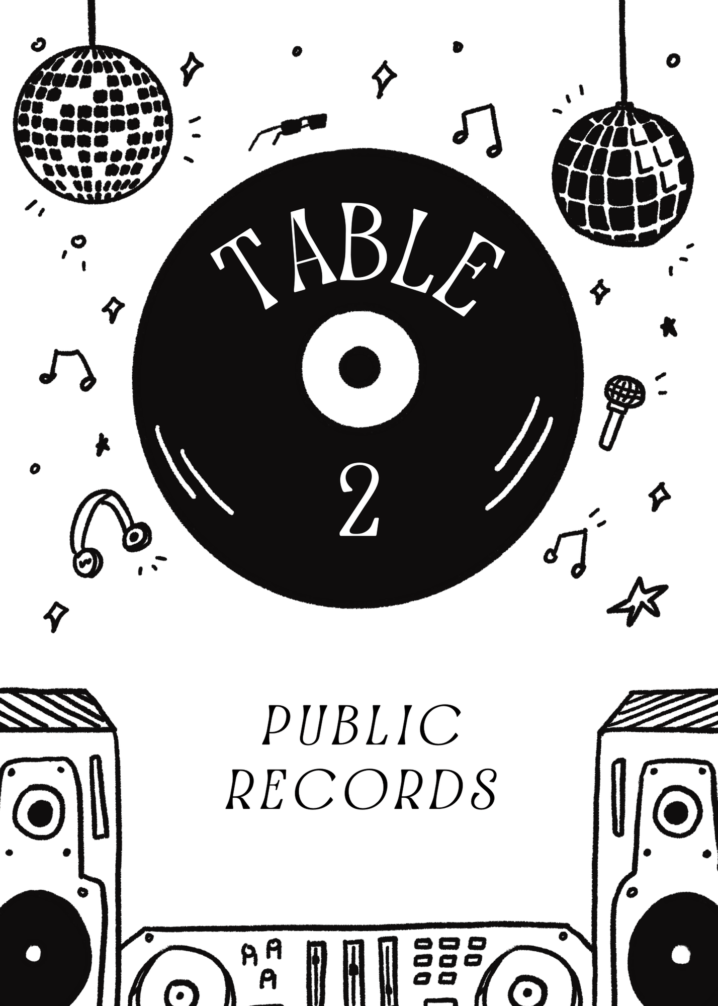 Wedding table card illustration