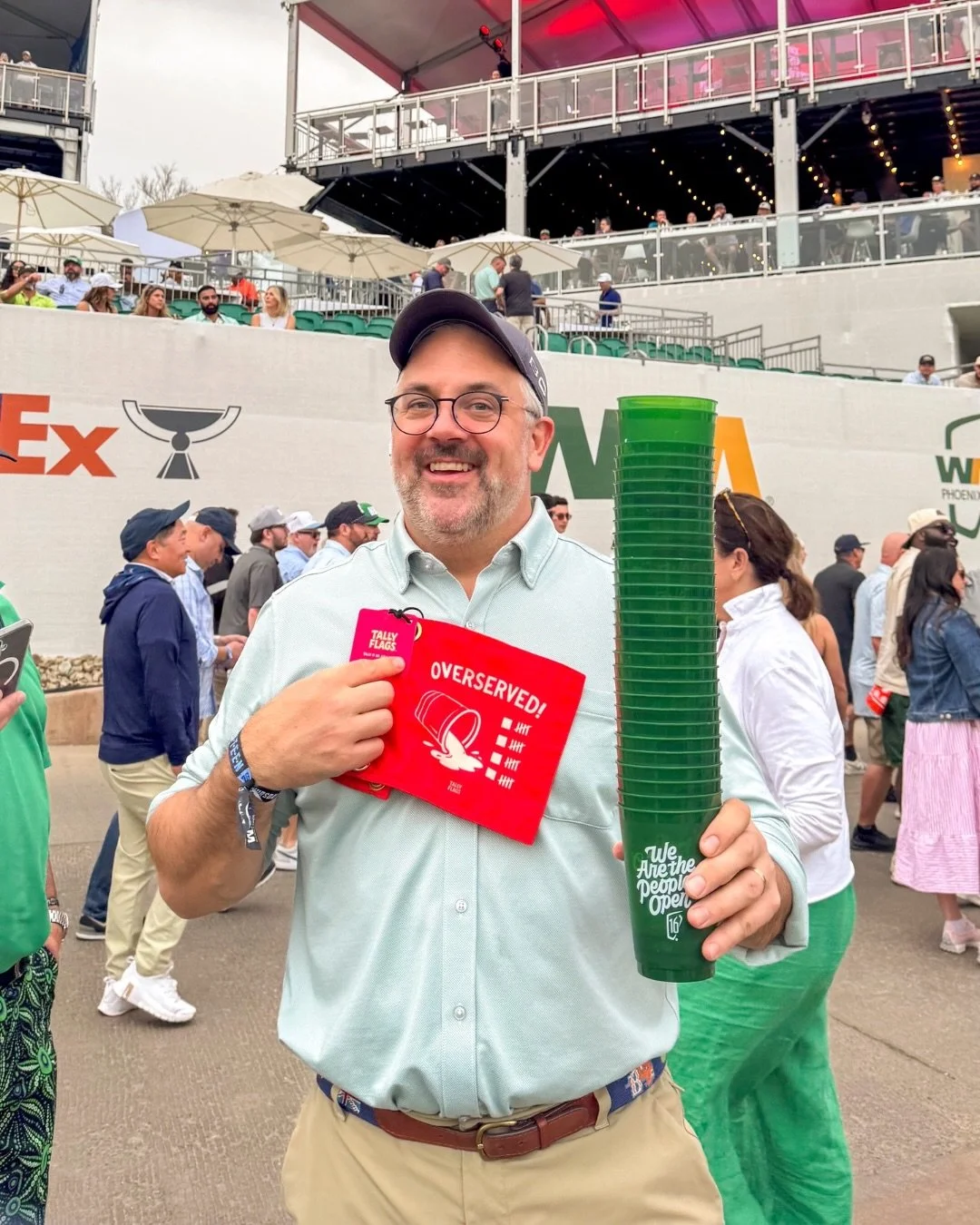 When the cup stack starts keeping score for you&hellip;
Overserved has entered the chat. 🚩

#wmpo #greenestshow #thepeoplesopen #wastemanagement