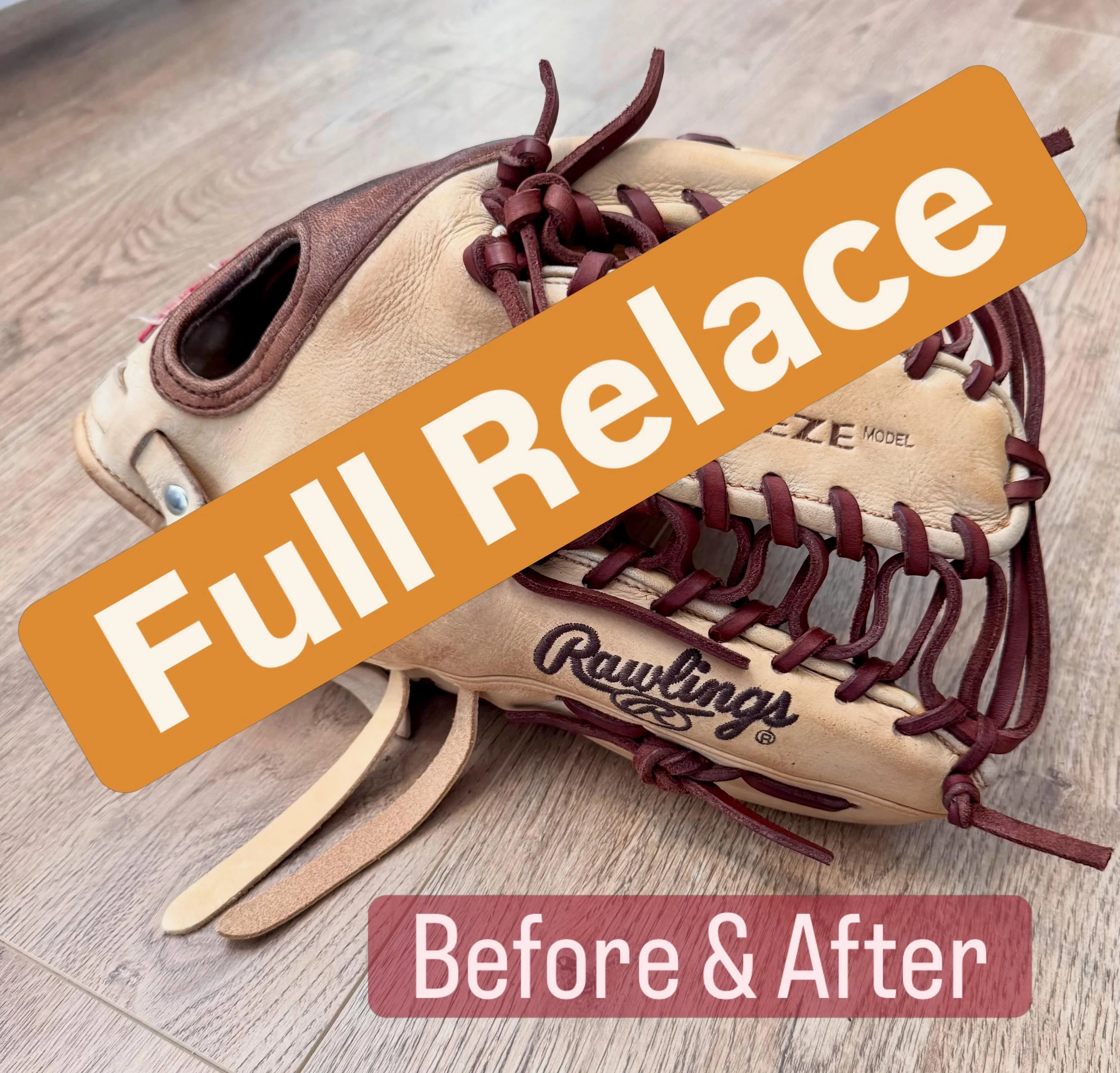 Got to work on this beautiful Rawlings Pro Preferred Trapeze. Clean &amp; condition, full relace, and replaced the thumb loop. Lookin good!