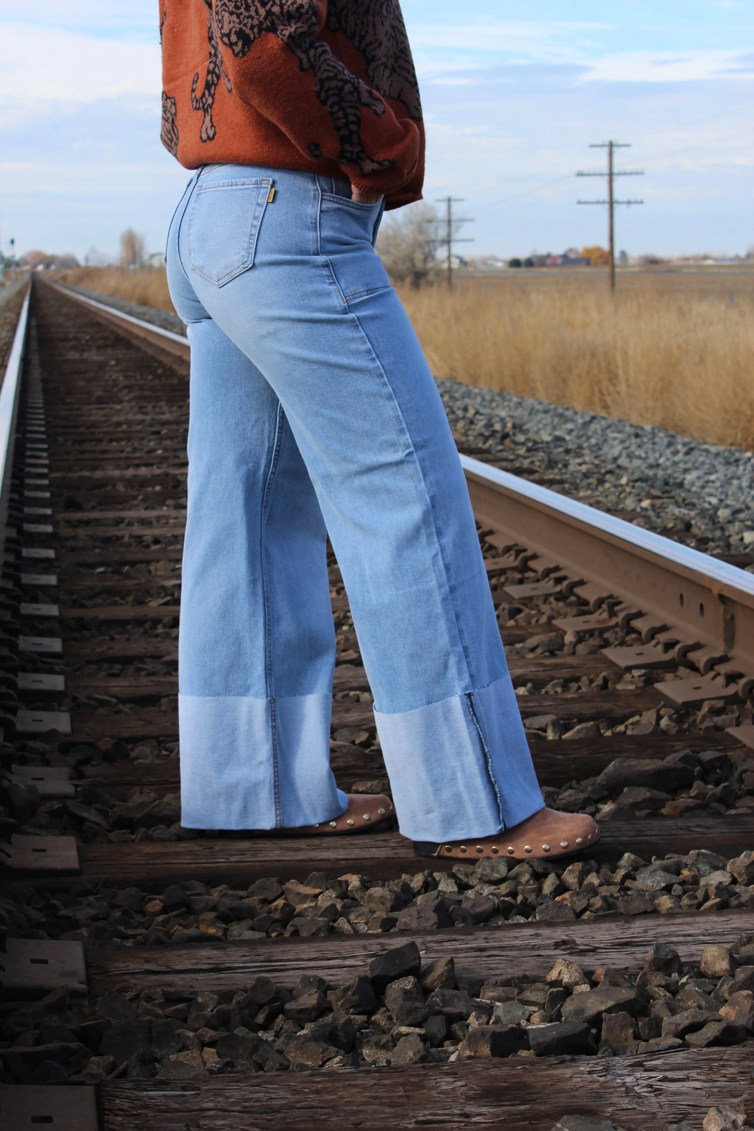 Flare Cuffed Everyday Jean