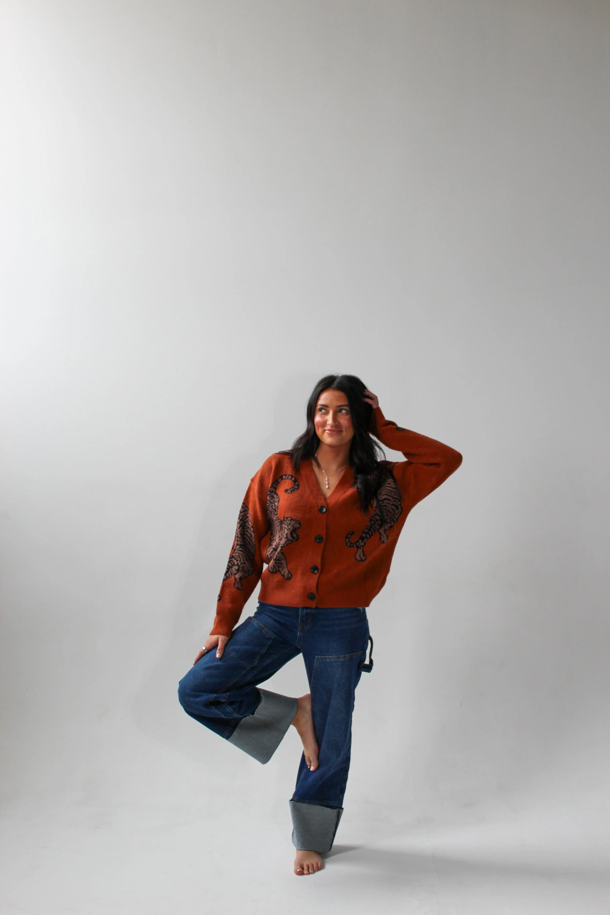 Burnt Orange Tiger Sweater