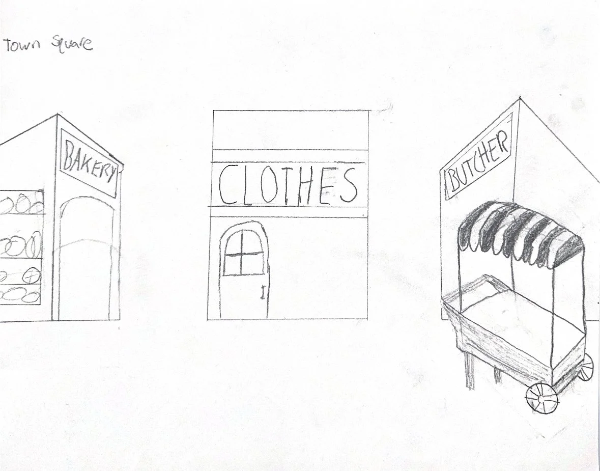 Town Square Drawing
