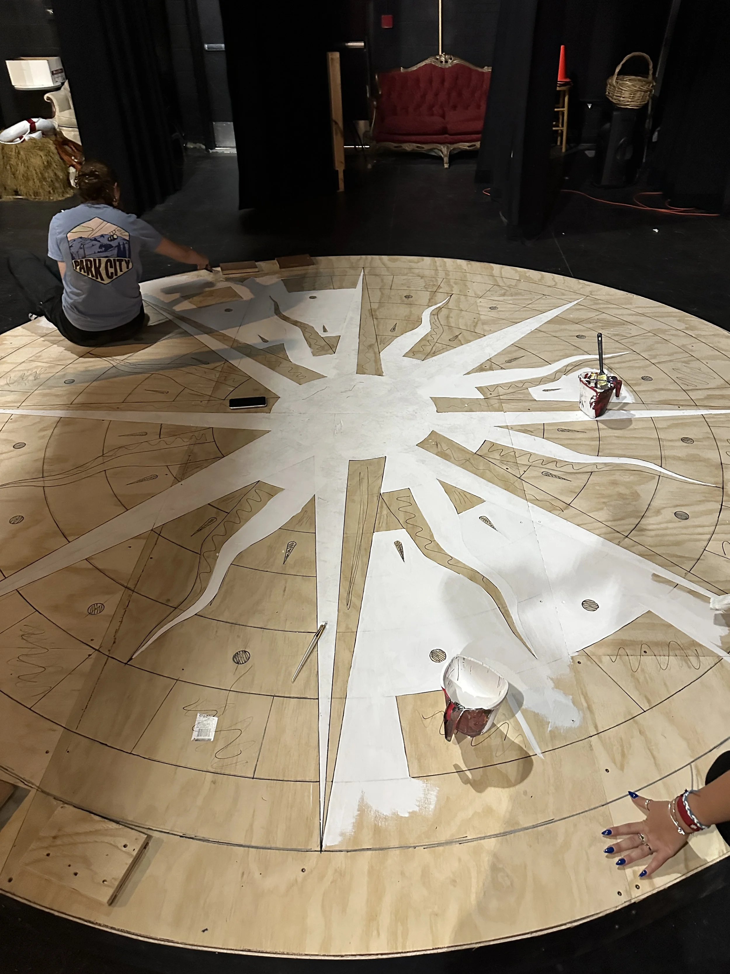 Emma painting the revolve design