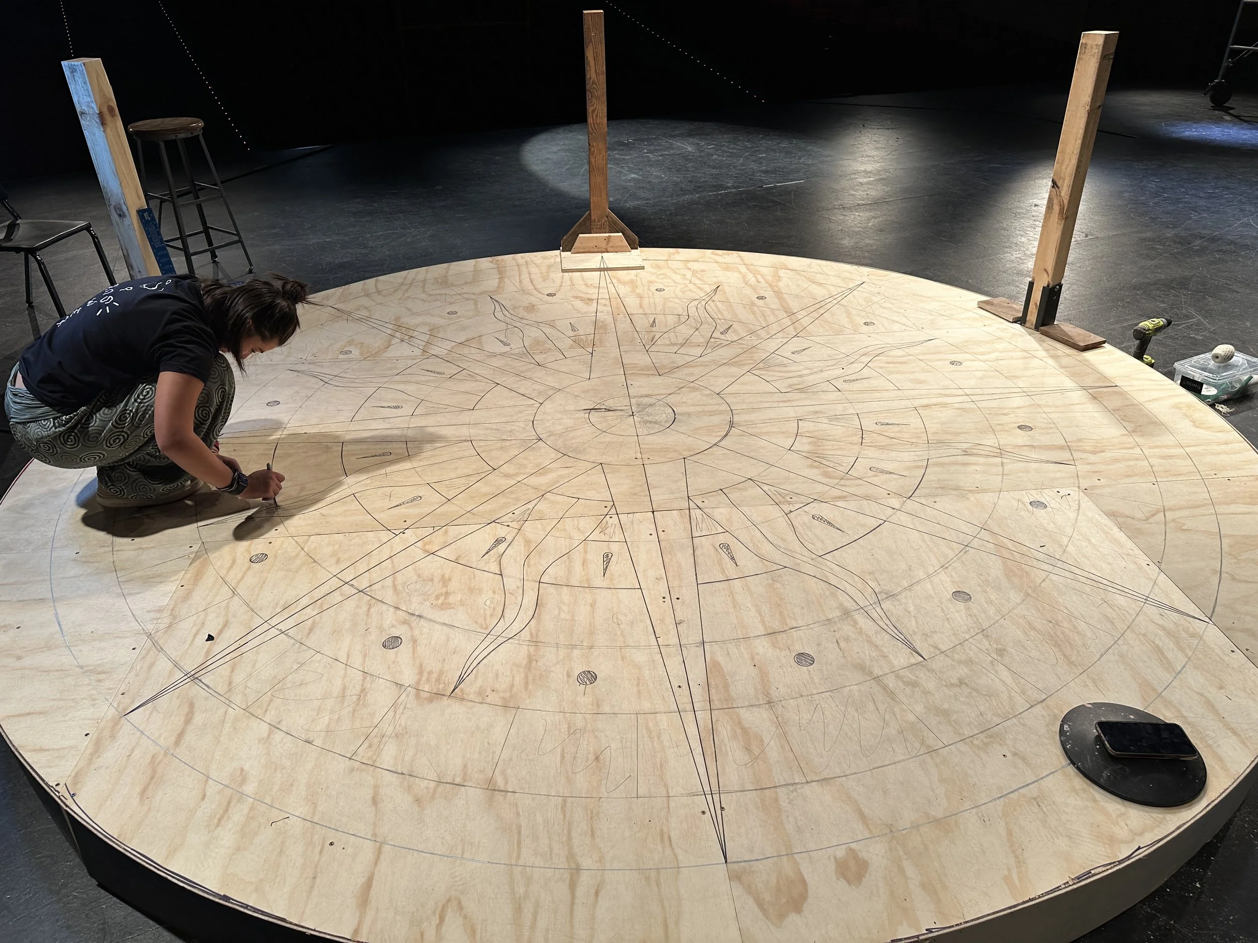 Emma working on the revolve design