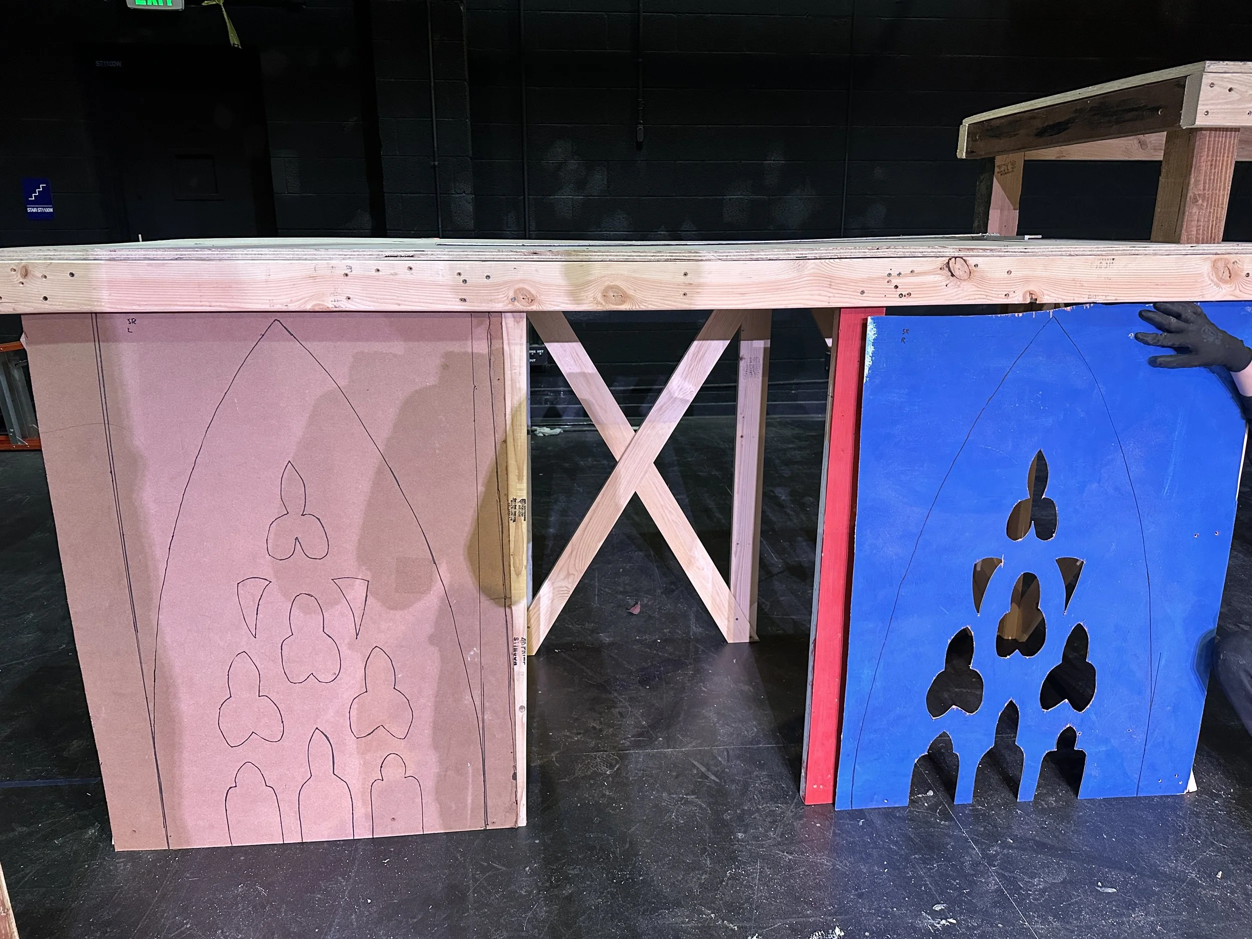 Platforms with cut out facing