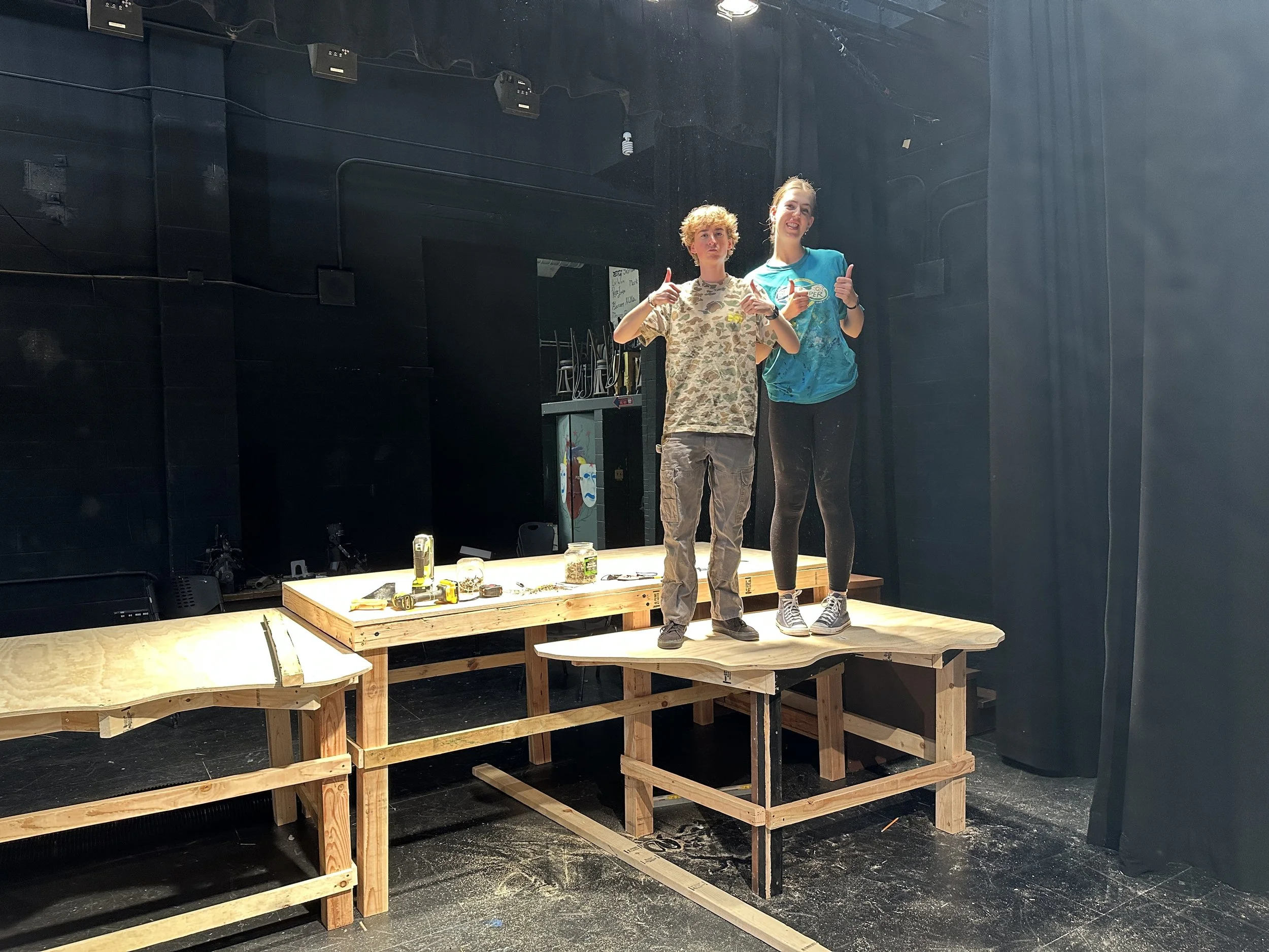 Jillian and I testing the Platform