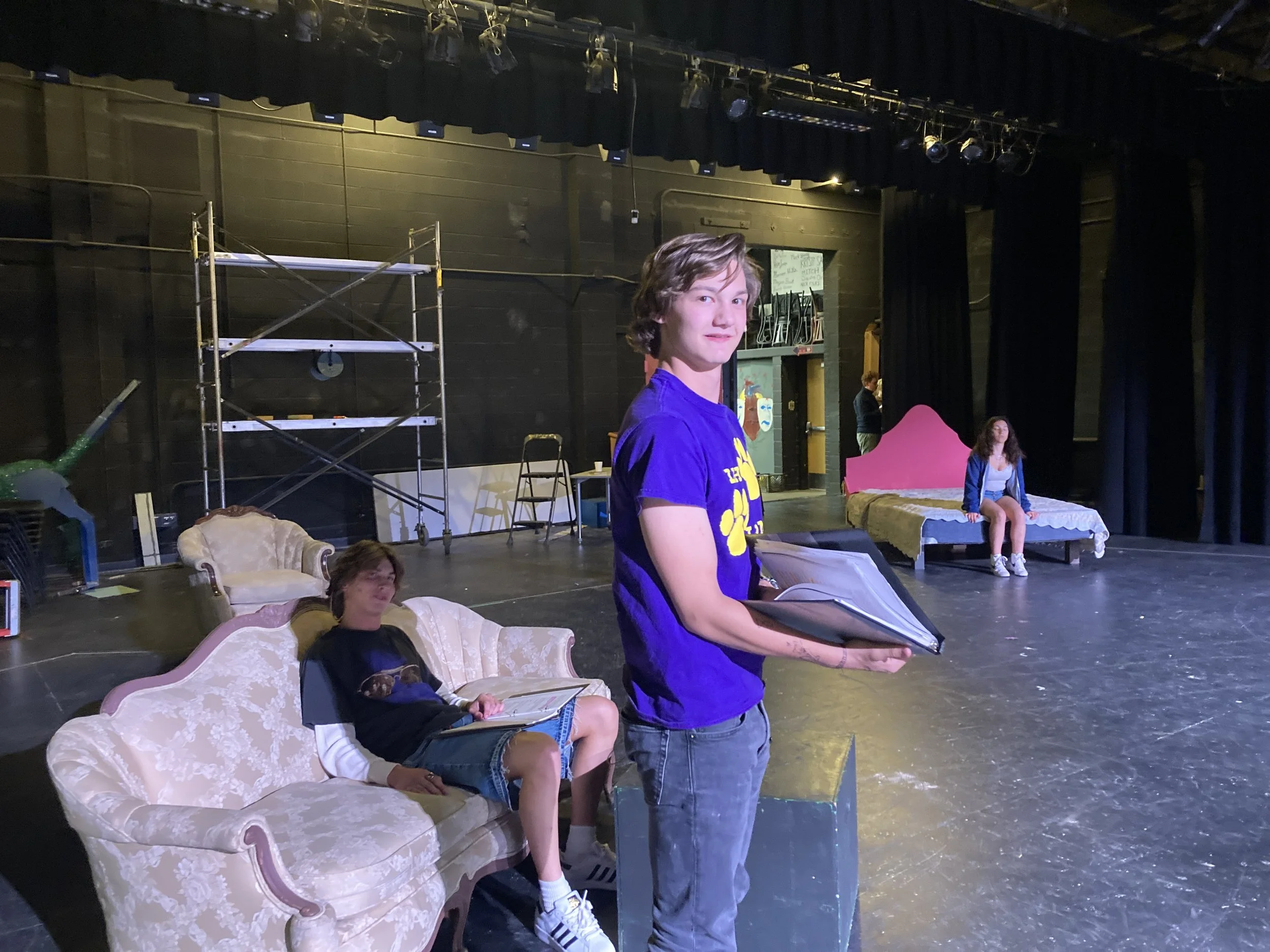 Max, Tito, and Maria rehearsing