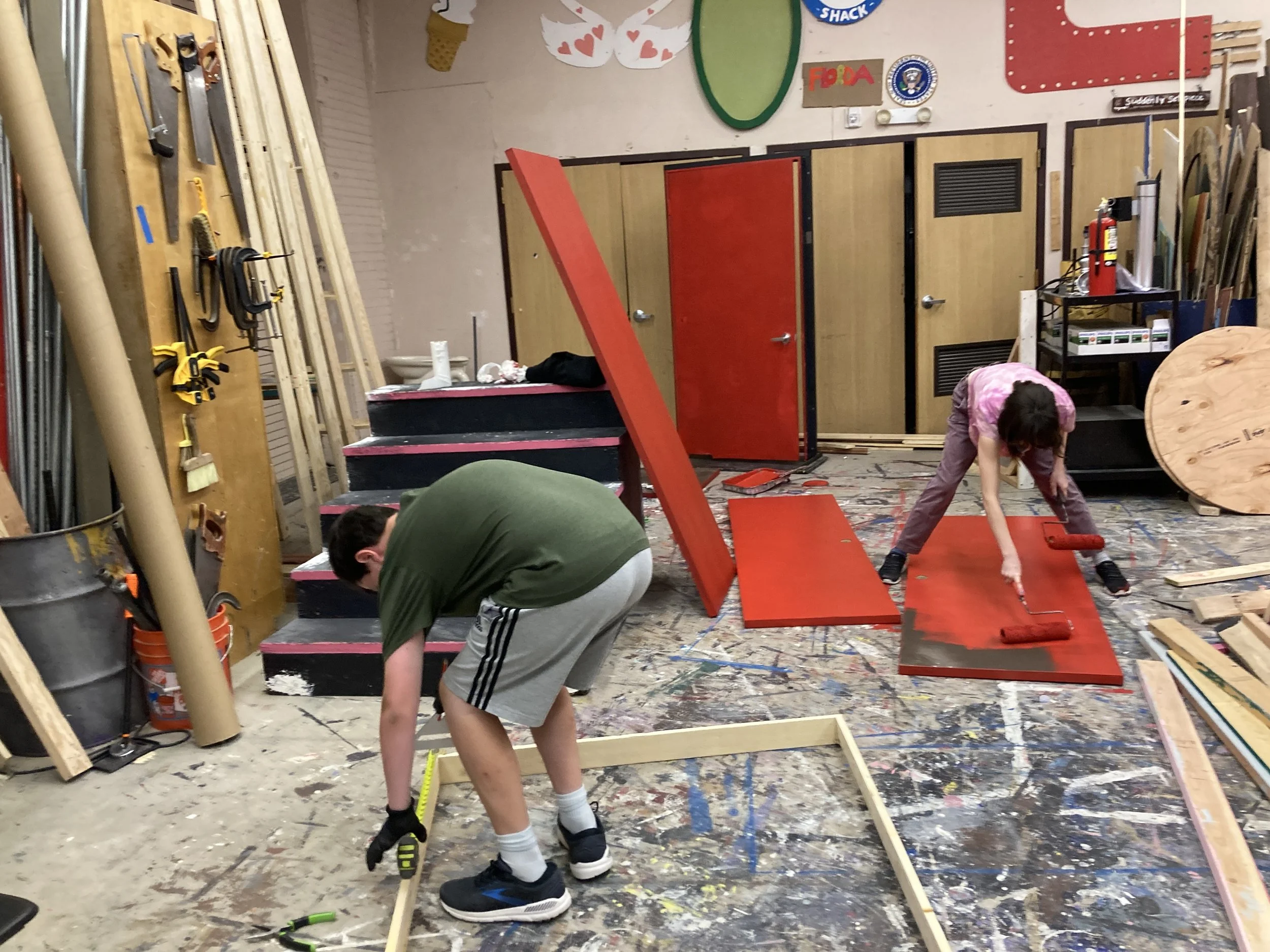 Building flats and painting doors