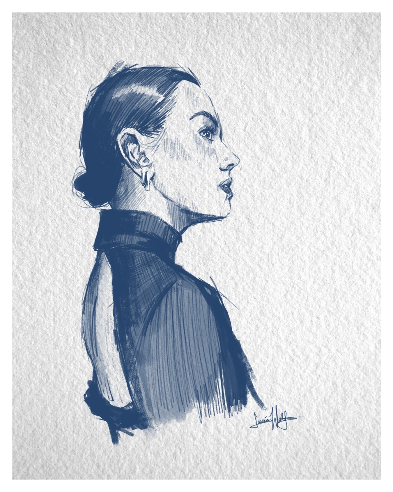 Lines hesitate, return, insist. 
This is the work&hellip;To see beyond the face,
to seek for the truth beneath it,
until the subject is no longer drawn&mdash;
but revealed.

Portrait Featuring: The wonderful @daisyridley 🖤

Fine art prints available