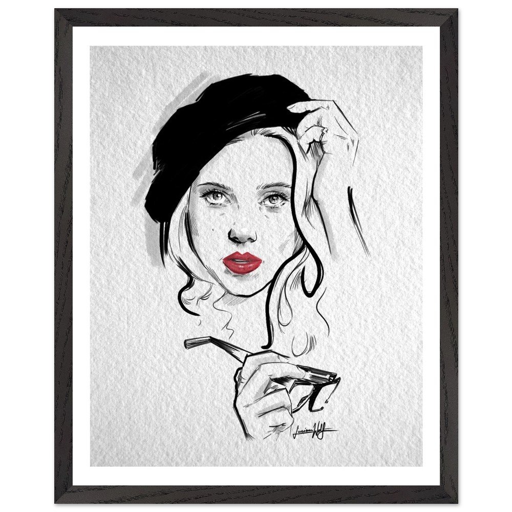 "Scarlett" - Premium Wooden Framed Matte Prints