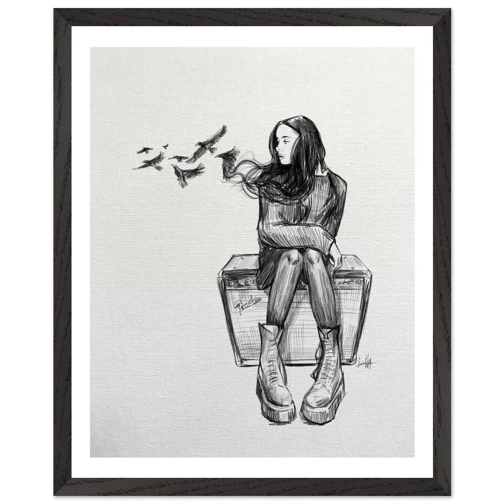 "Krysten" - Premium Wooden Framed Matte Print