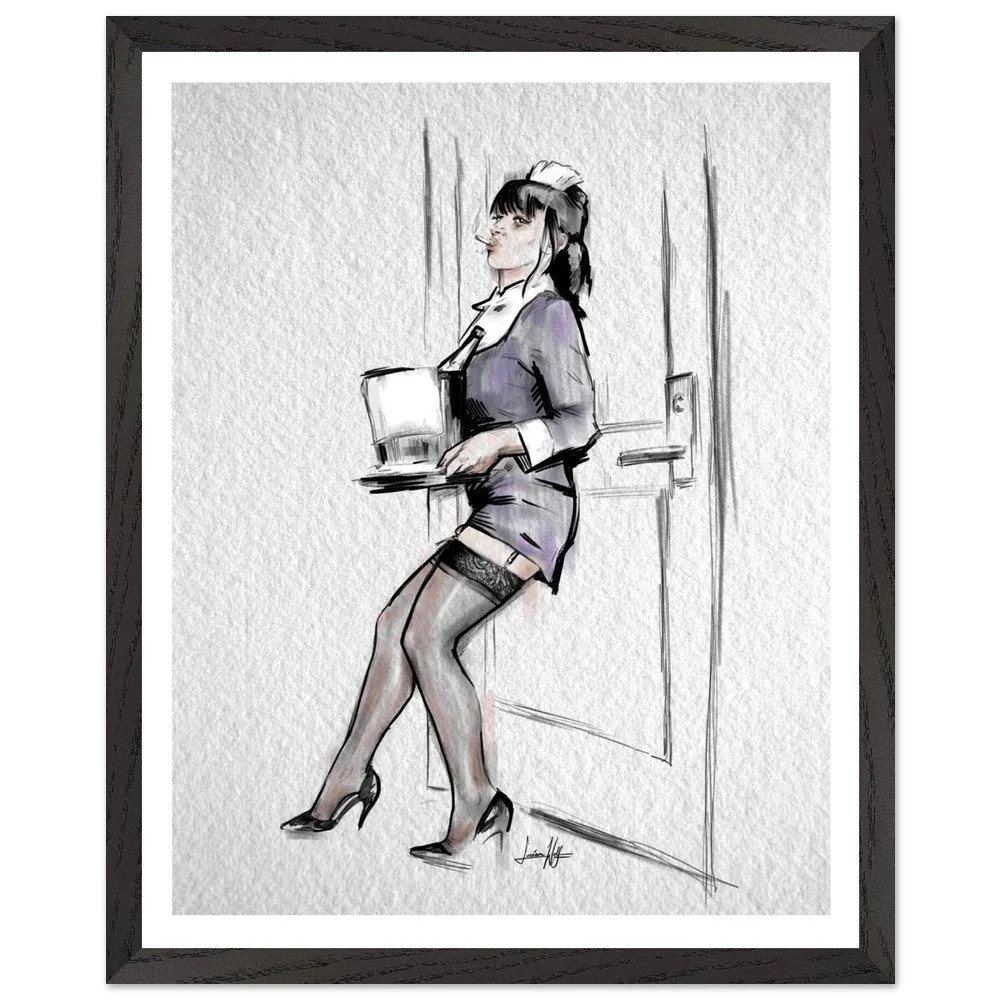 "Room Service" - Premium Wooden Framed Matte Prints