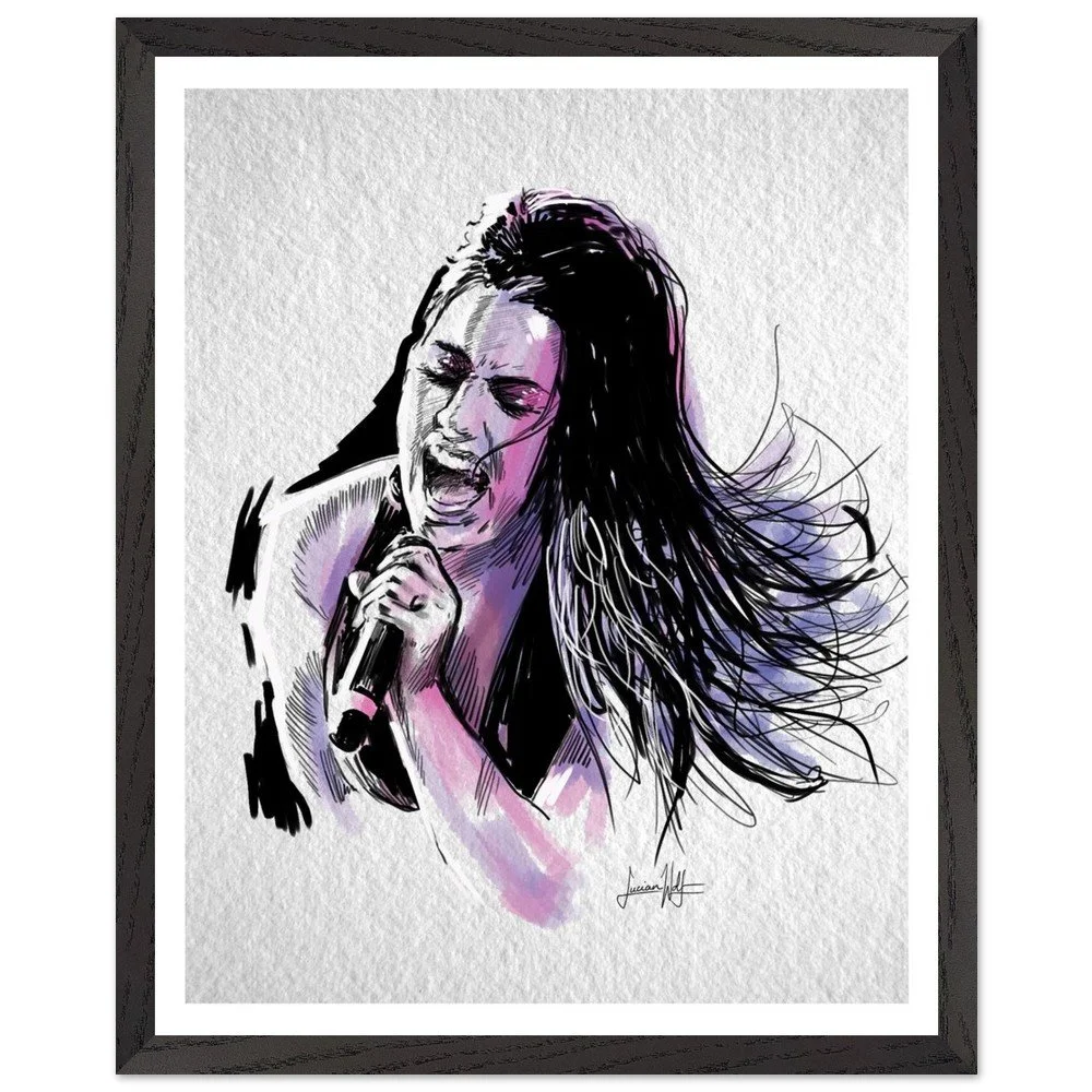 "Amy Lee" - Premium Wooden Framed Matte Print