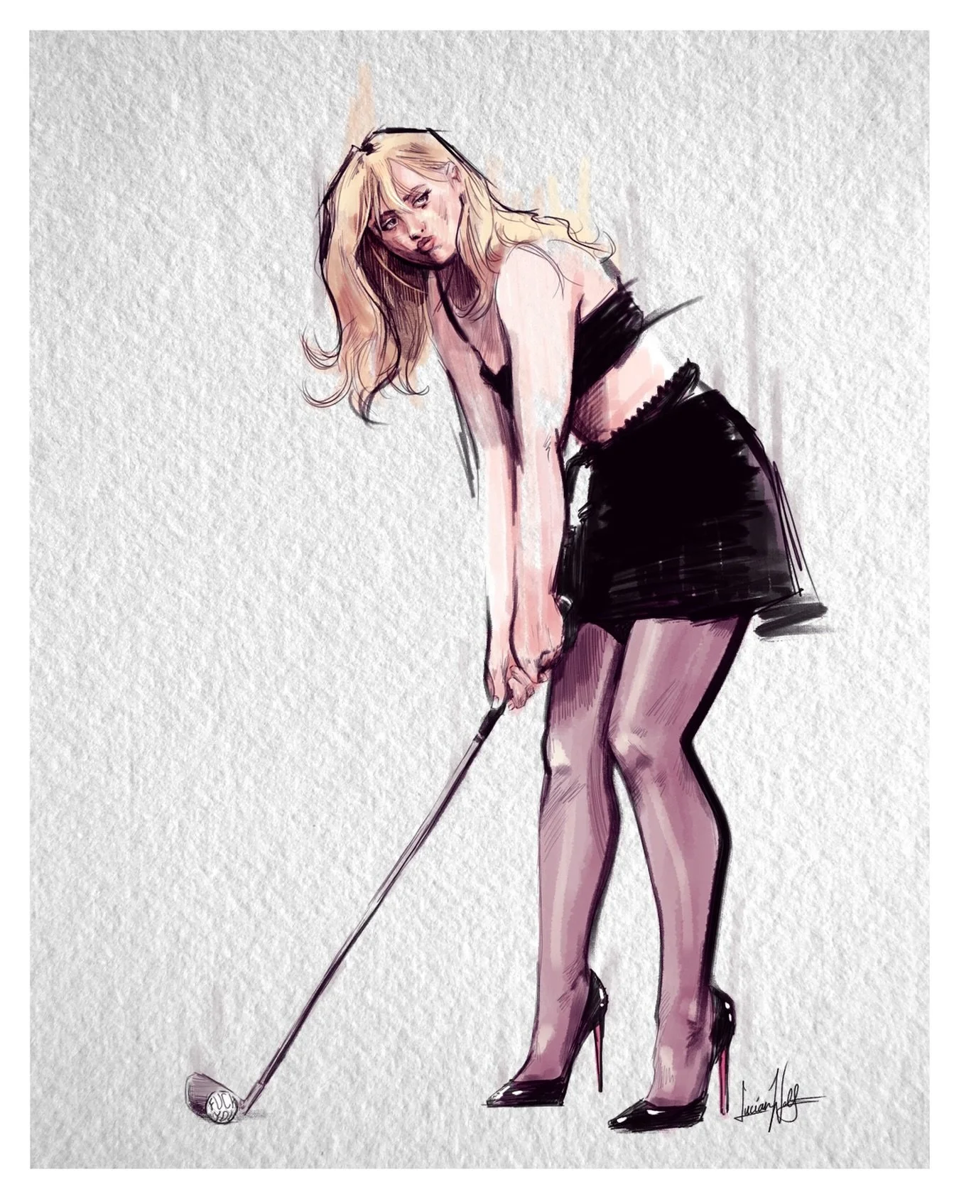 &ldquo;So this here is a really &ldquo;great&rdquo; golf club, the finest club I&rsquo;ve ever seen, and this right here is a plastic golf ball&hellip;and this right here is a So Kate Louboutin.&rdquo;

@kathrynnewton redefining what &ldquo;Golf Shoe