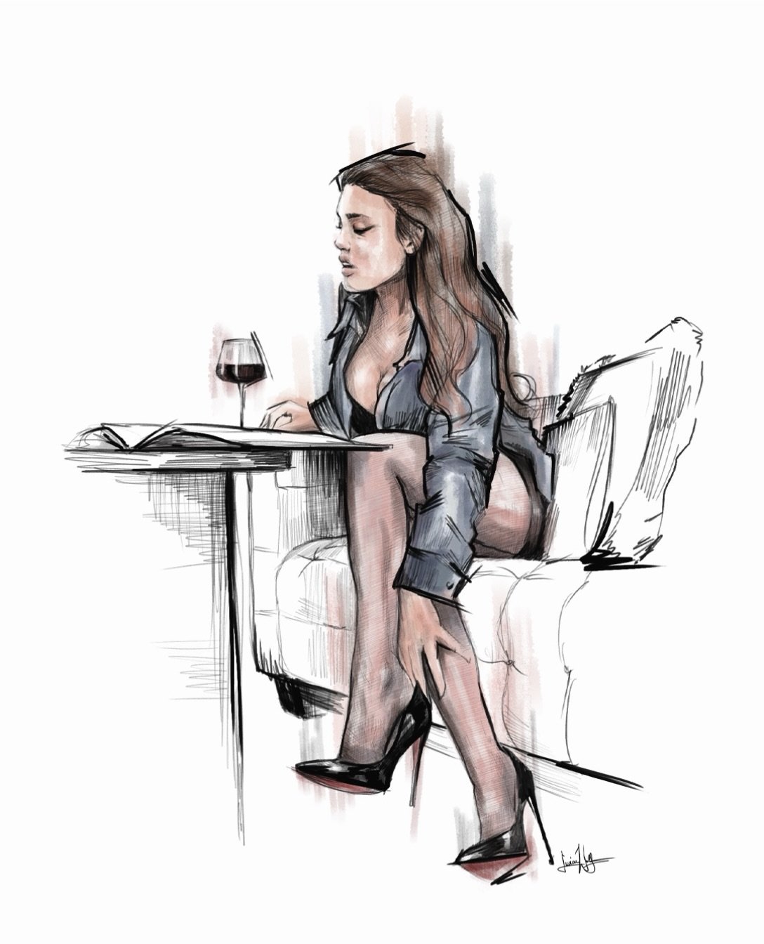 &ldquo;Venerd&igrave; sera: vino rosso e nudi in un libro d&rsquo;arte.&rdquo; 😏

*Raising a glass* Here&rsquo;s to all of you and to seeing another week through! 

Friday night, do it your way and do it with style. If that be high fashion and canap