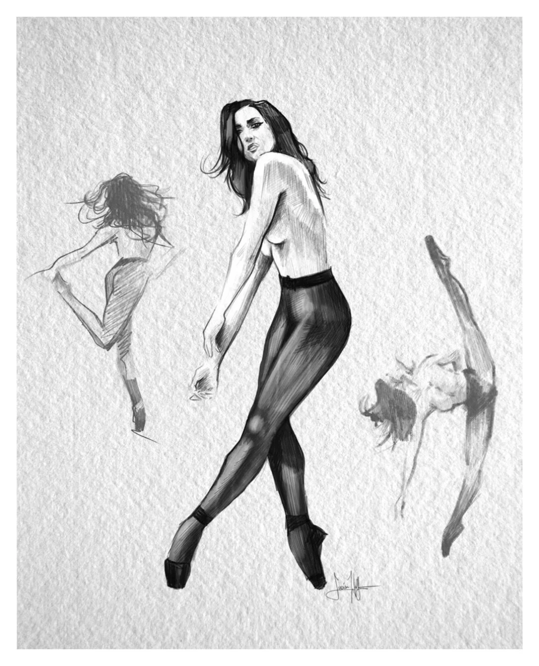 Let music flow through heart, limb and skin.
In movement I paint what hides within. 

To form a new language, 
not to understand but feel.

To shape this vessel and bend it to my will&hellip;
For it is mine and my story to tell.

Portrait Drawing Fea
