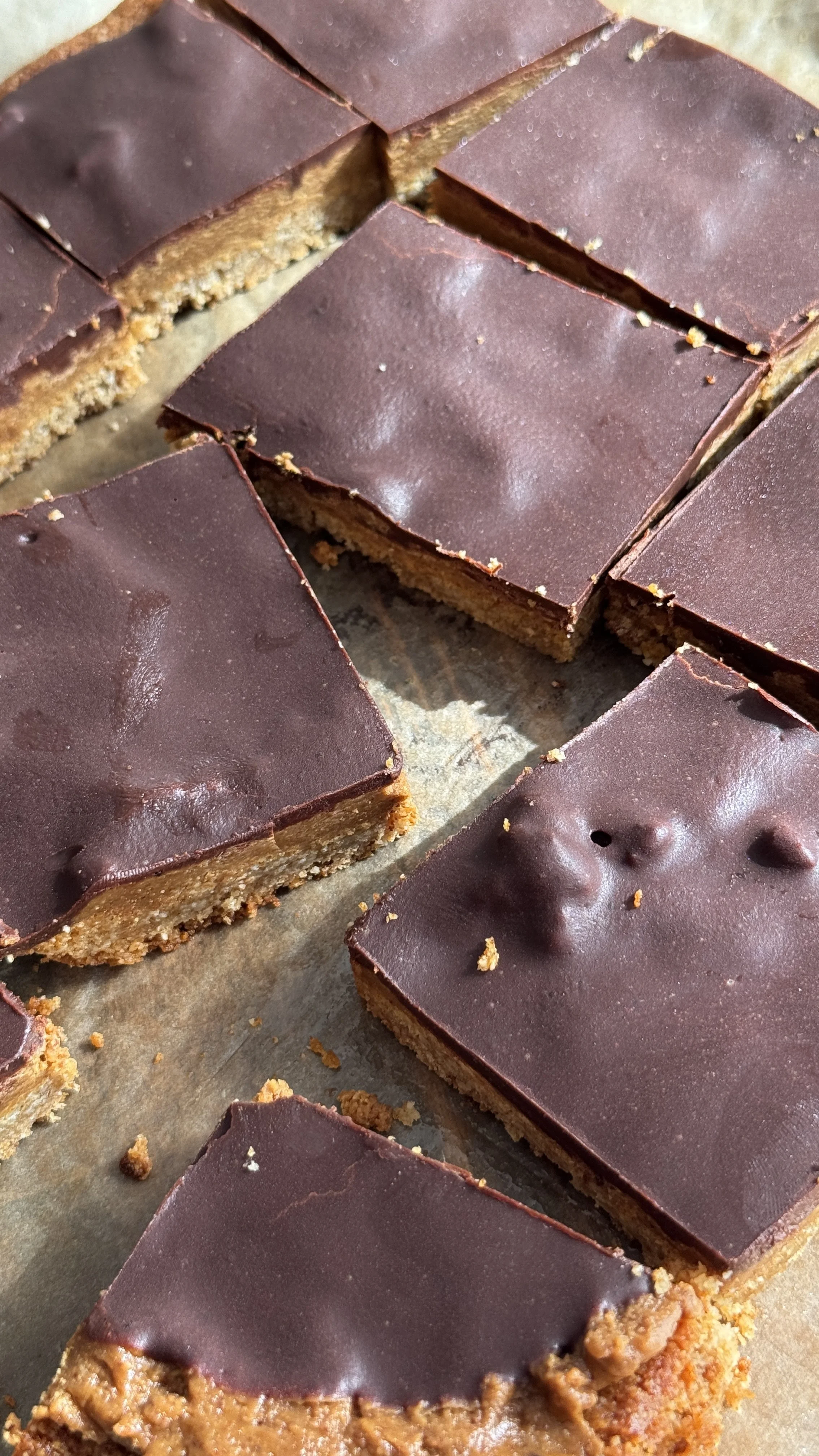 Ginger nut slice with ceremonial cacao, healthy dessert