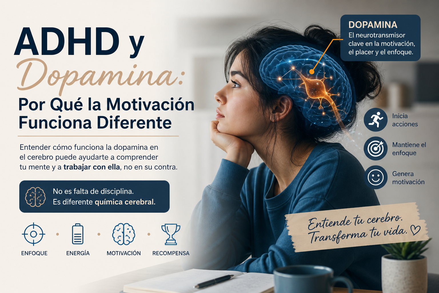 ADHD y Dopamina: Por Qué la Motivación Funciona Diferente