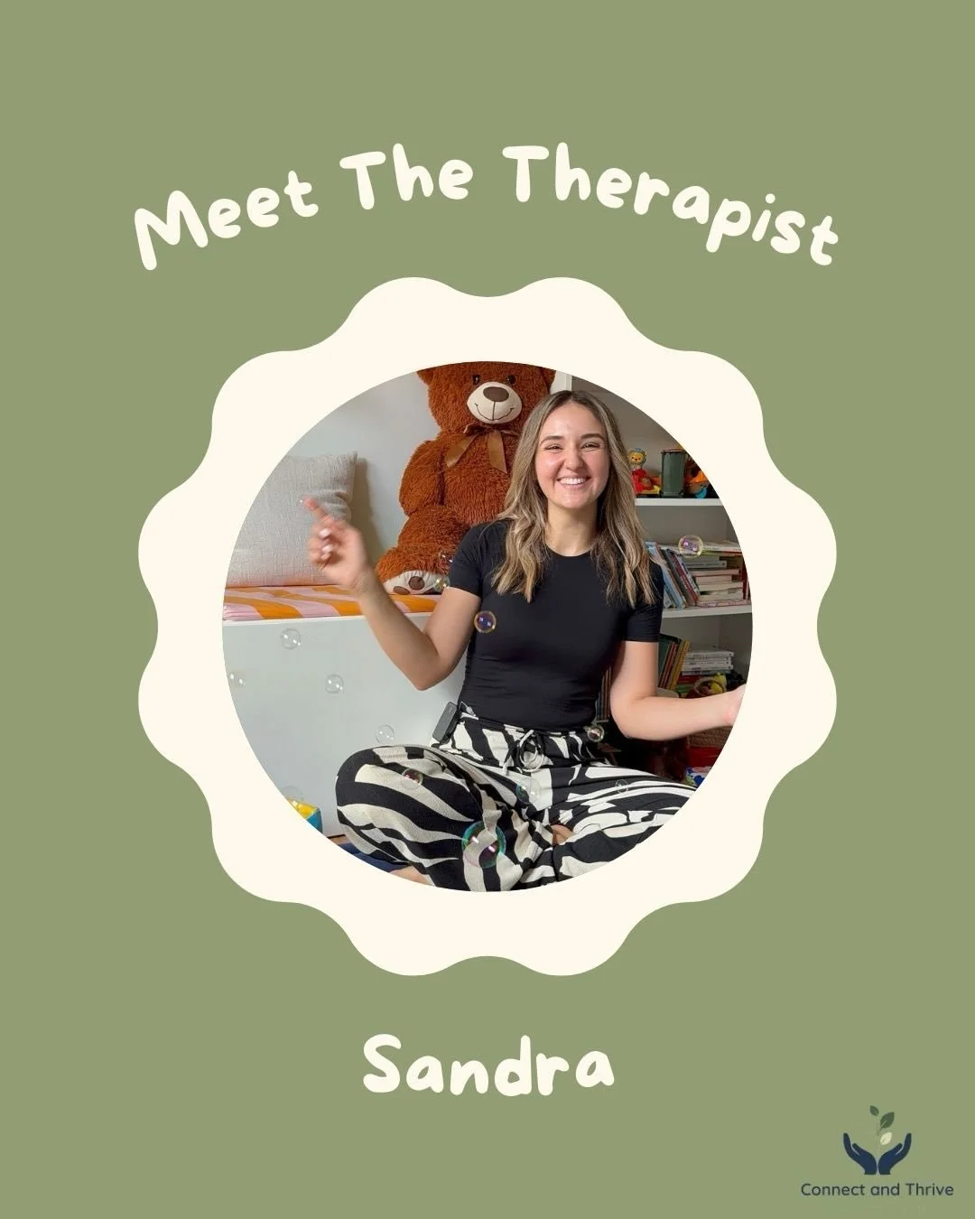 MEET THE THERAPIST - Sandra ✨
 
And learn more about Connect and Thrive 🤍 

#paediatricoccupationaltherapy #occupationaltherapist #ot #meetthetherapist #connectandthrive