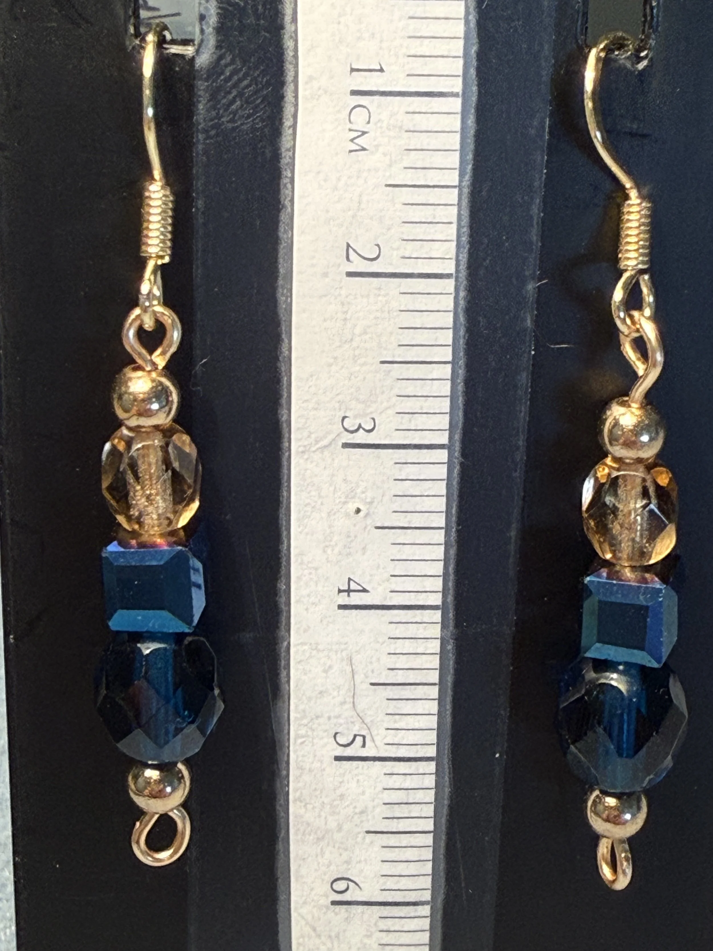 Smoky Elegance Glass Earrings