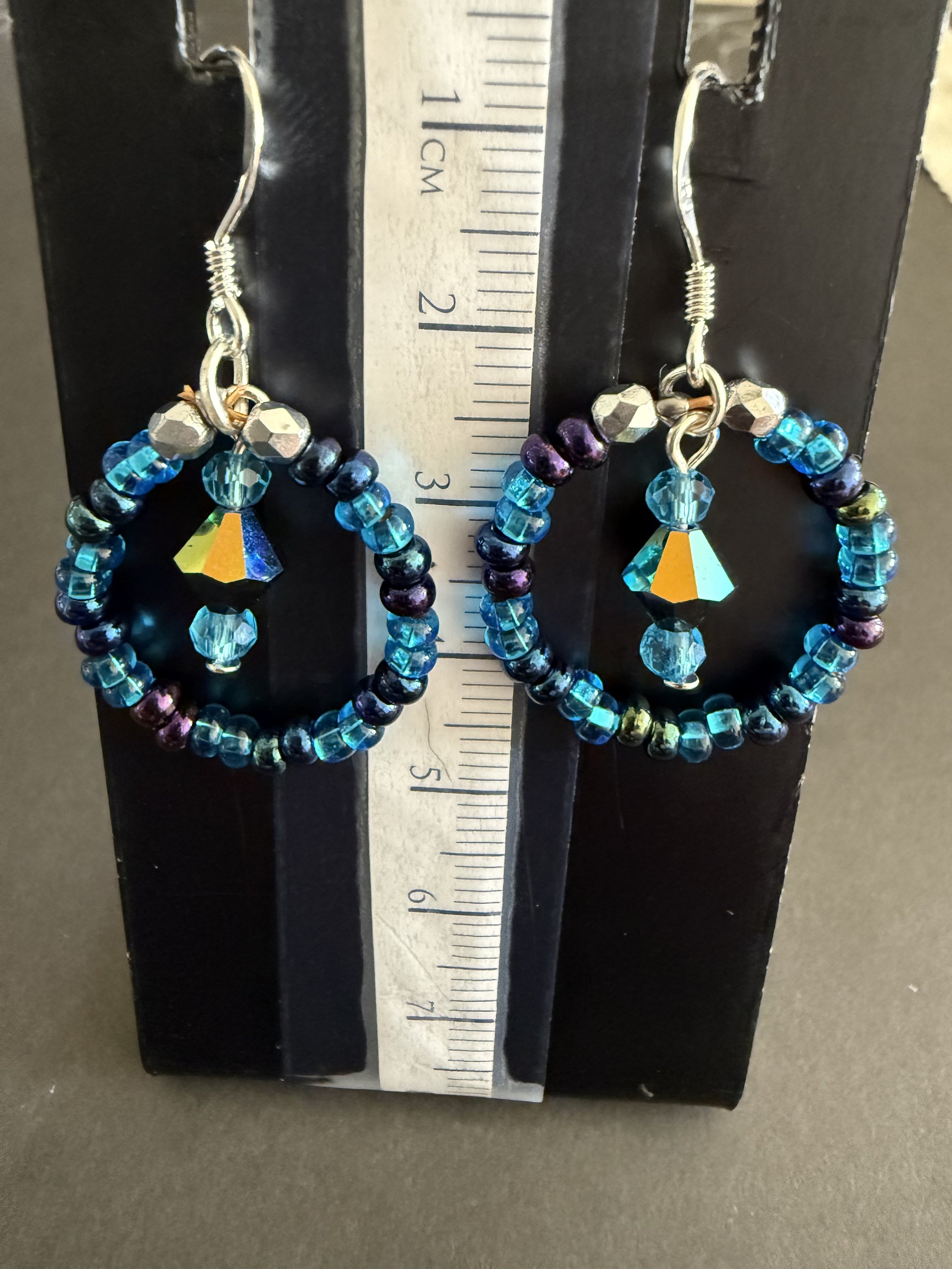 Aurora Borealis Bicone Earrings