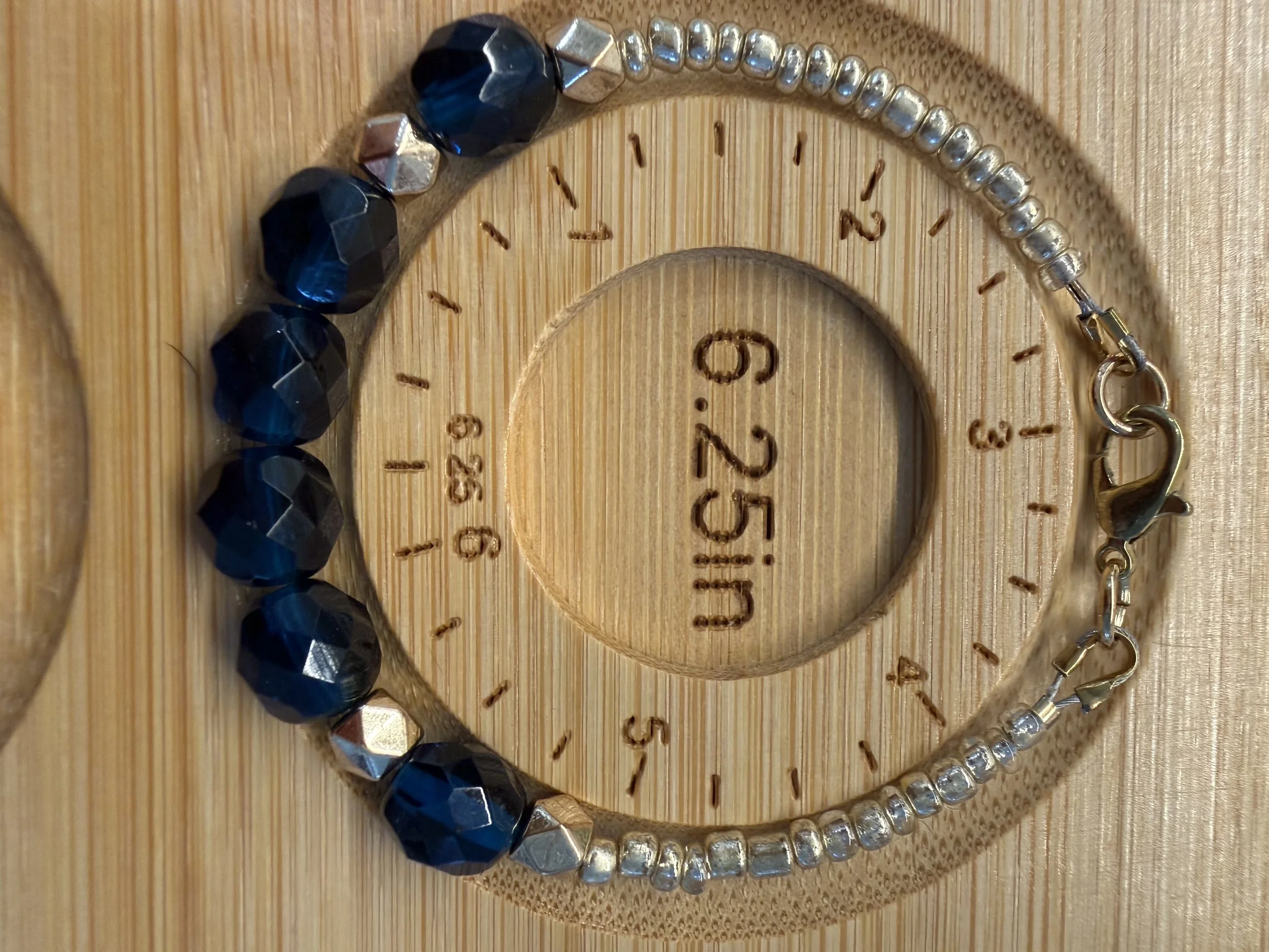 Dark Teal Elegance Crystal Bracelet